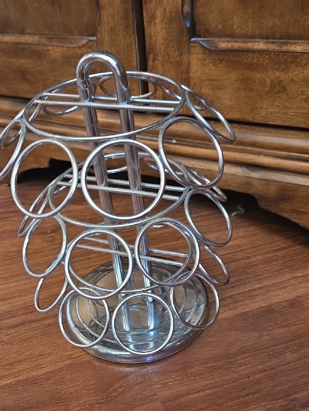 Rotating Coffee Pod Carousel Holder - Silver